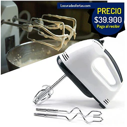 Batidora casera universal con dos aspas intercambiables facil de usar