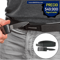 Correa cuchillo oculto resistente ajustable para hombres y mujeres defensa personal herramiena.