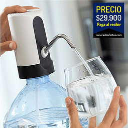 dispensador electrico de agua ajustable para botellon o botellas de boca ancha coneccion USB practico de instalar y facil de usar.