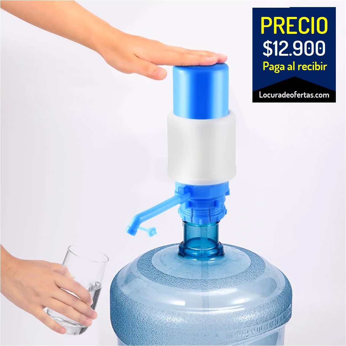 Bomba de agua a presión de la mano, minidispensador de bebidas para el hogar, cubo de agua purificada, bomba de agua potable.