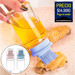 Botella dispensador de aceite con brocha pincel aplicador ideal para cocina profesional chef