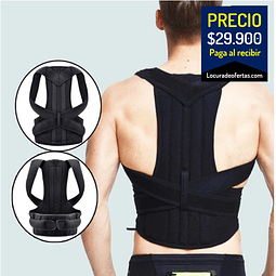 Corrector de postura ajustable soporte de espalda, hombros, Corrector comodo facil de usar tallas desde la S hasta la XL ideal para adultos y jovenes.