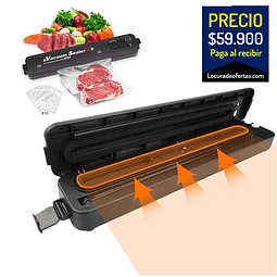 Sellador de bolsas y extrator de aire ideal para conservar alimentos y guardar tu comidad tambien ahorrador de espacio.