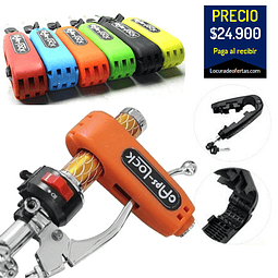 Candado para manubrio bloqueo para freno ideal para asegurar tu moto con llave de seguridad.