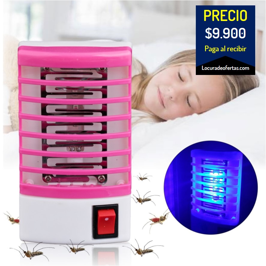 Mini lampara de noche coneccion 110vt para atrapar zancudos y mosquitos con rejilla electrica