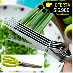 Tijeras picatodo 5 hojas corte rapido amiggo ayudante de cocina ideal para picar