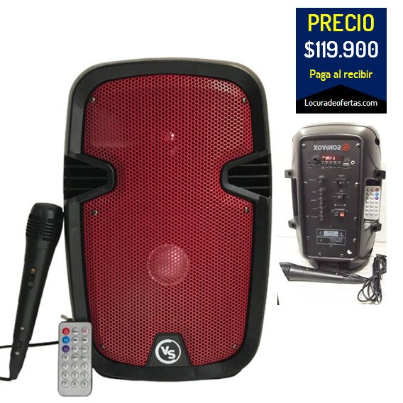 Cabina bafle parlante de 8 bluetooth MP3 radio FM incluye control y  microfono