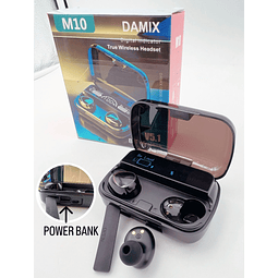 M10 tws Bluetooth 5.1 auriculares deportivos táctiles adecuados para teléfonos móviles. Pantalla LED digital