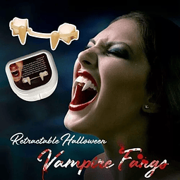 Colmillos Retráctiles Disfraz Dientes Dracula Vampiro