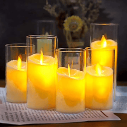 Velas Led Decorativas Con Efecto Real Cera Parafina De Pila Cálidas Navidad