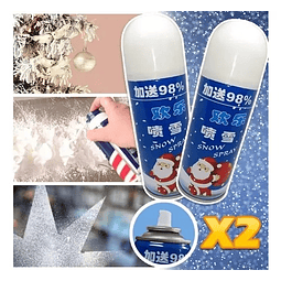 Espuma Nieve Artificial Spray Decoración Árbol Navidad X2