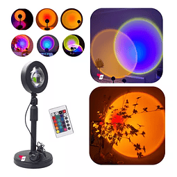 Lámpara Luz Led Proyectora Atardecer Decorativa Cálida