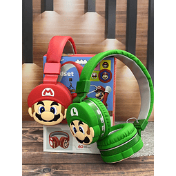 Diadema AURICULAR Bluetooth Mario Bross y luigi