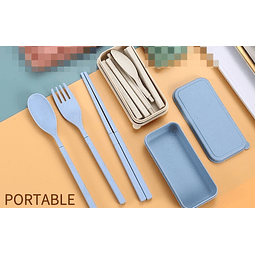 Cajita de cubiertos ecológicos.