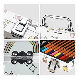 Set De Arte 145 Piezas Unicornios Creatividad Dibujos