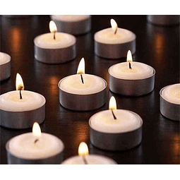 Velas Tea Light Para Pebetero Blancas x 40 velas