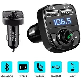 Transmisor Fm Para Carro Bluetooth X8 Modulador Fm Usb Carga