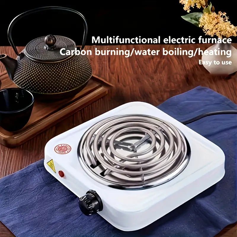 hornilla fogon electrico de un puesto de 1000w temperatura variable bajo medio y alto ideal para casas pequeñas solteros o cocinas ambulantes.