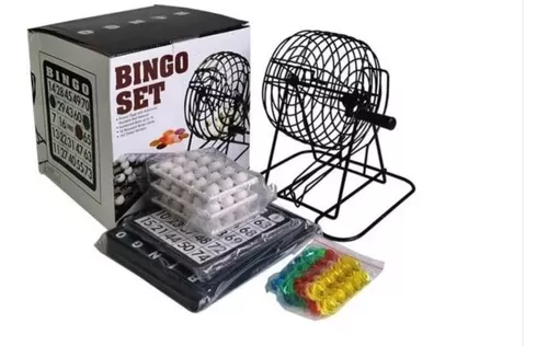 Set Bingo Tómbola Juego De Mesa Familiar + Cartones