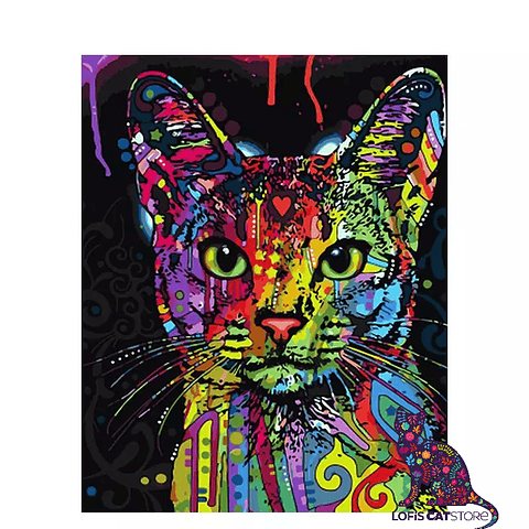 Gato Color - Pintura Por Número (50x40) – Fun At Home Chile