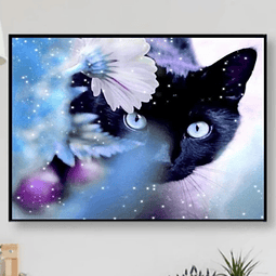 Diamond Painting Black Cat