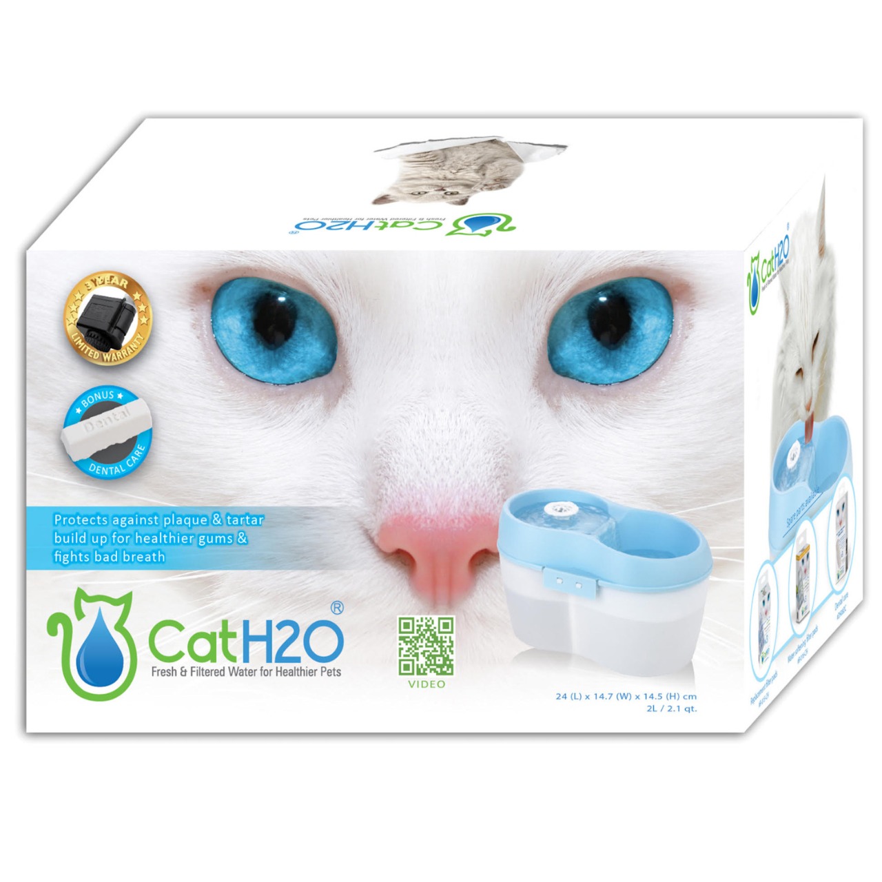 Cat H2O Fuente de Agua Gato Azul 2 Lt