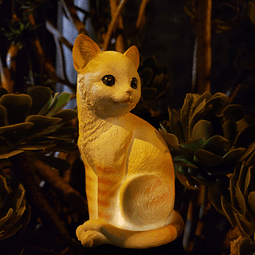 Gato Solar para Jardín 