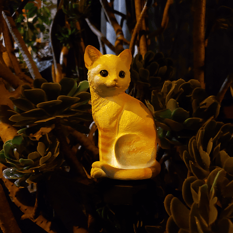 Gato Solar para Jardín 