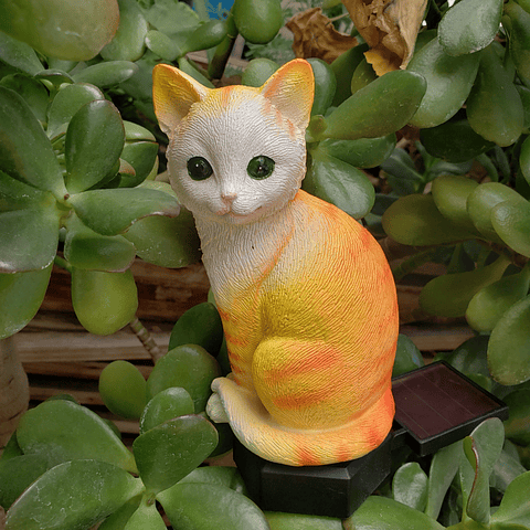 Gato Solar para Jardín 