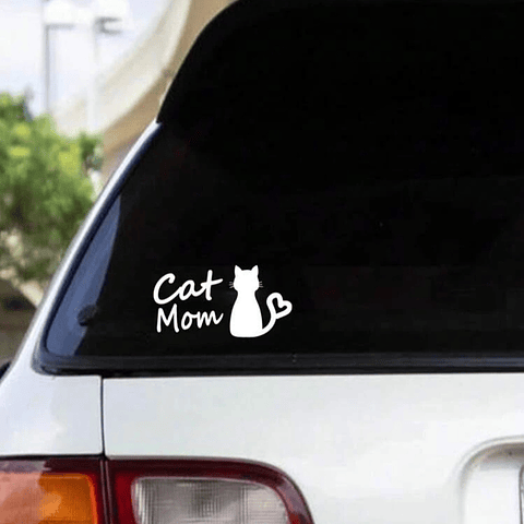 Vinilo para Auto Cat Mom