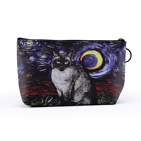 Estuche Cosmetiquero Gatos Van Gogh 