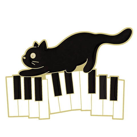 Pin Gato y Piano 