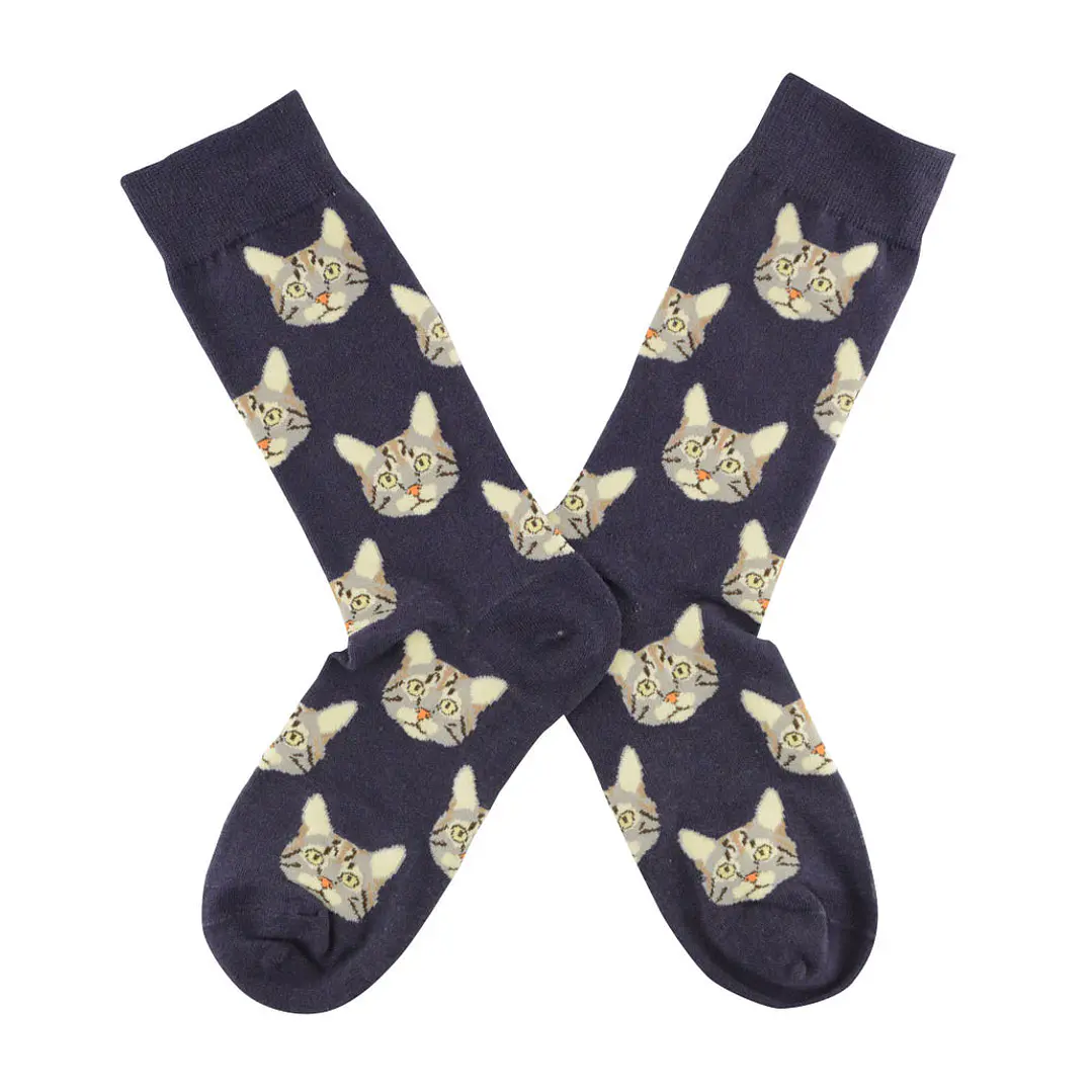 Calcetines Gato Gris 2