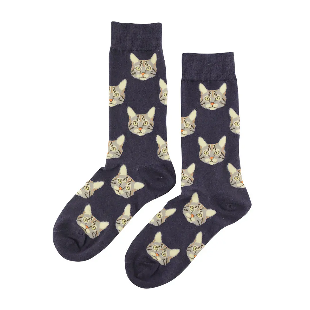 Calcetines Gato Gris 3