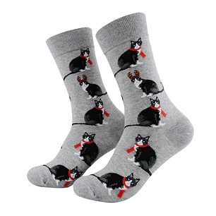 Calcetines Gatos con Bufanda 