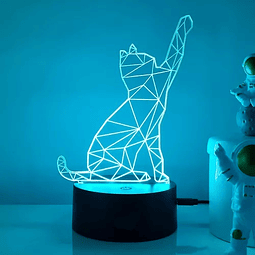 Lámpara Led 3D Gatito