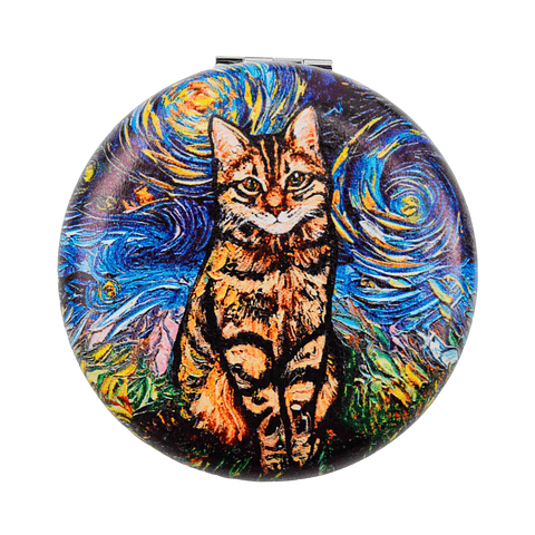 Espejo de Cartera Gatos Van Gohg 