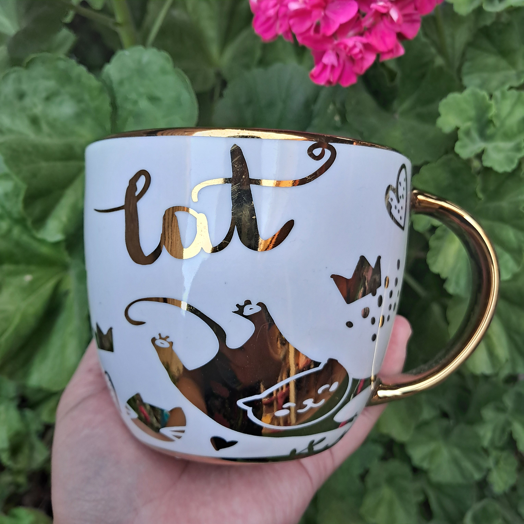 Tazón Gatos Dorados 3