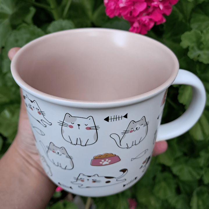 Tazón Gatos con Interior de color 6