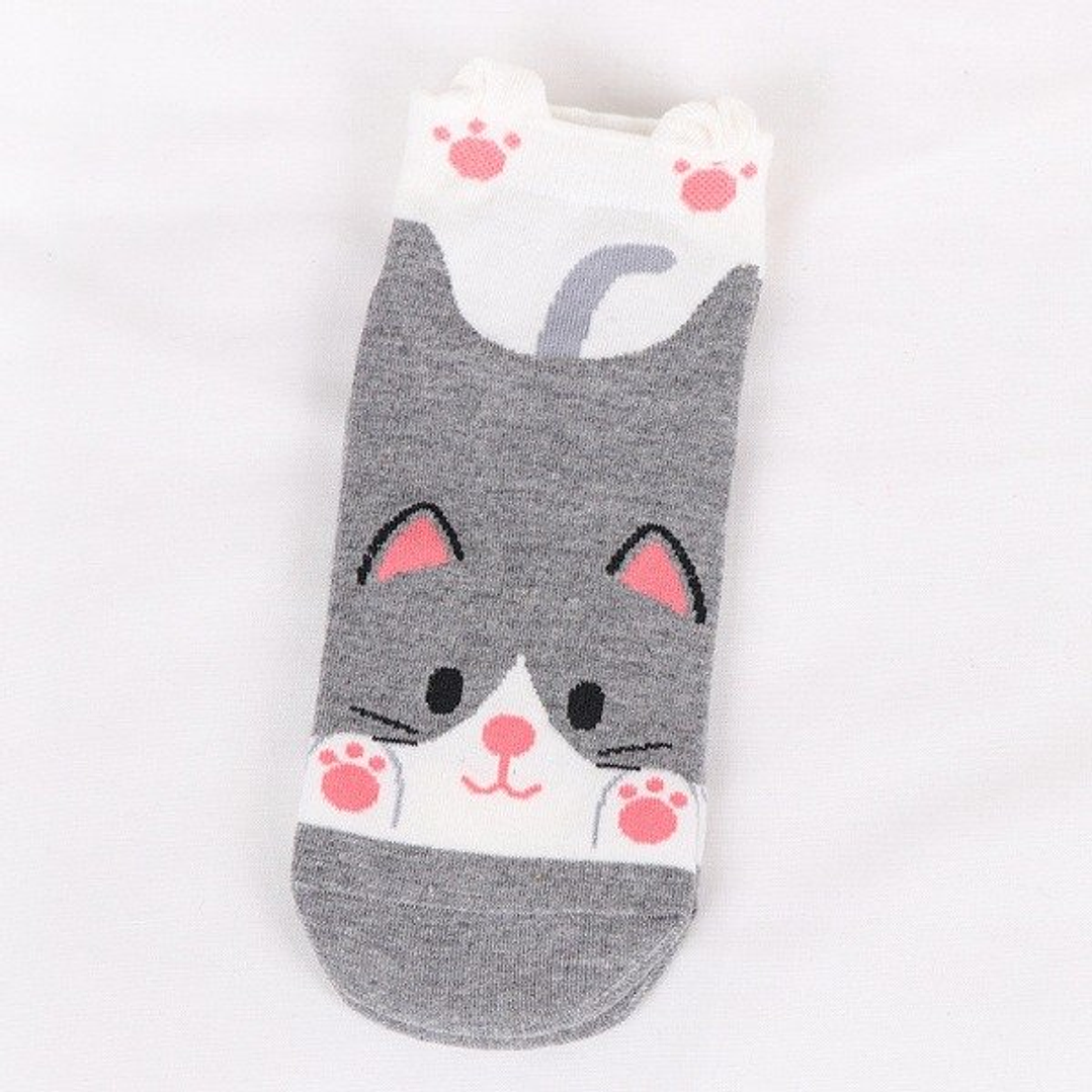 Calcetines Gato Gris 2