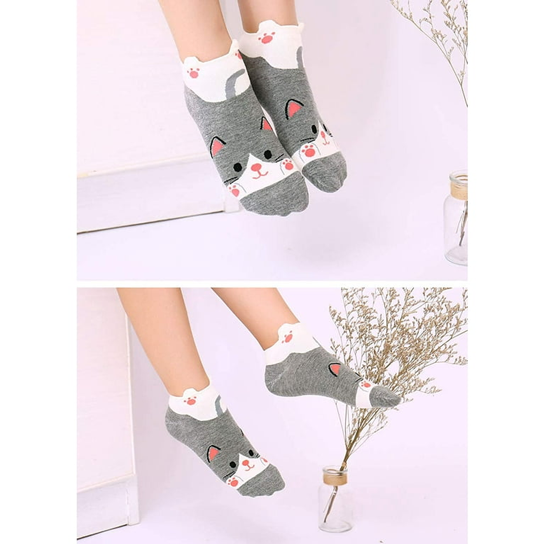 Calcetines Gato Gris 3