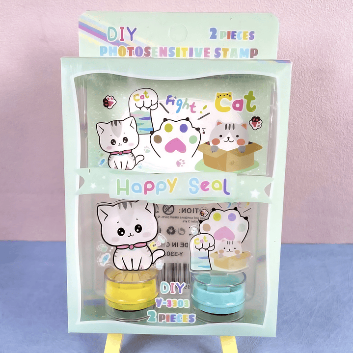 Set de 2 Timbres Gato y Patitas 8