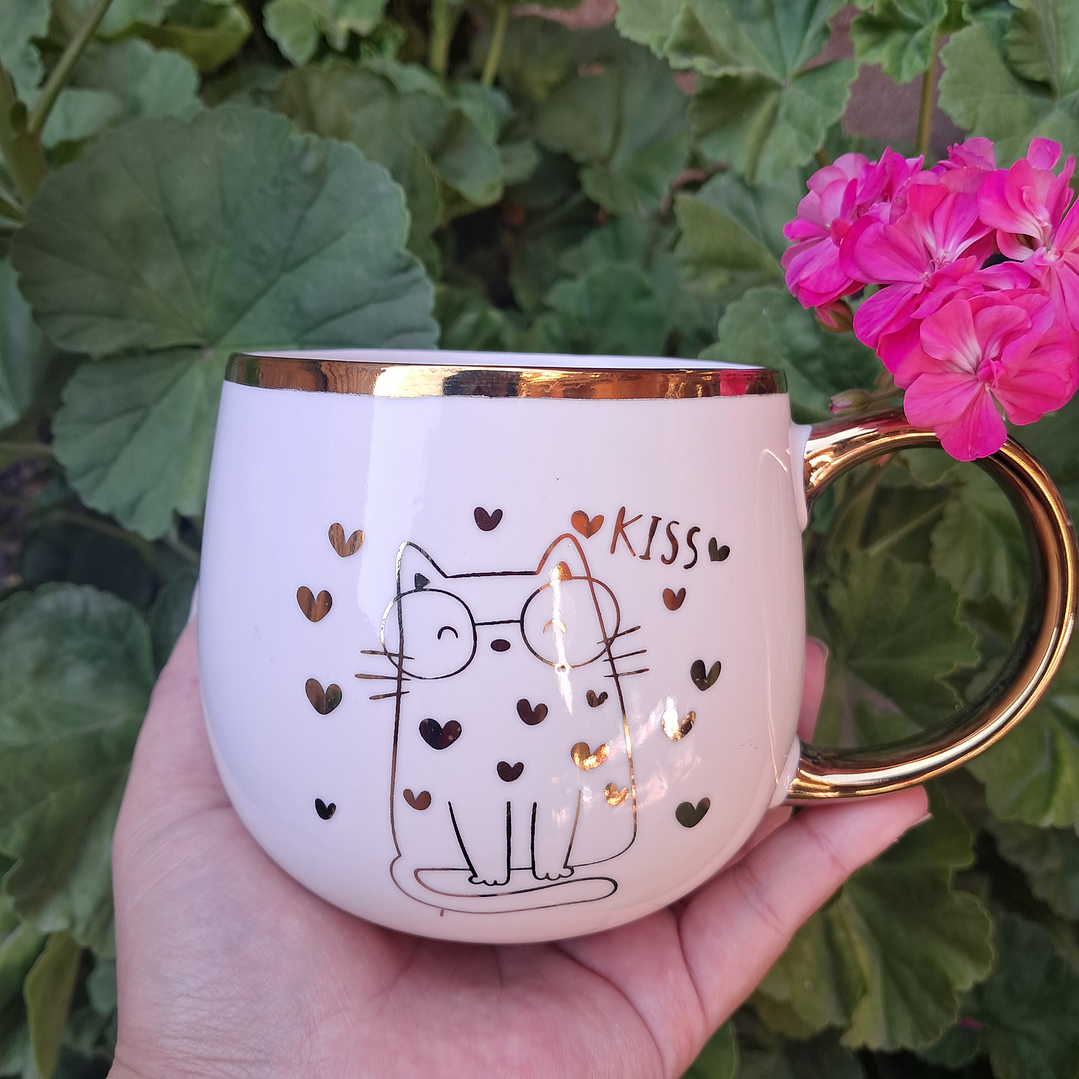 Tazón Gatos Dorados 12