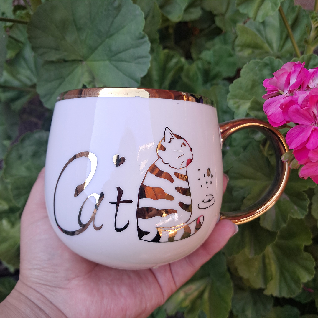 Tazón Gatos Dorados 14