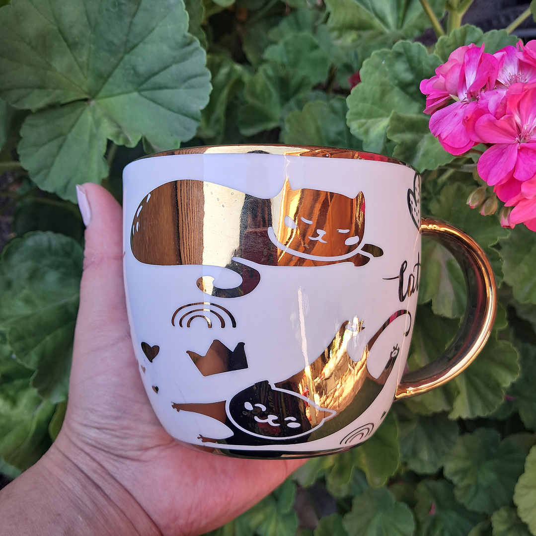 Tazón Gatos Dorados 16