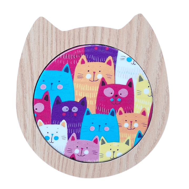 Posavasos Gatos Madera y Cerámica  12