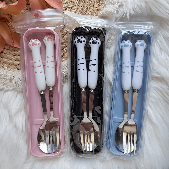 Set de Cubiertos Patita de Gato 4