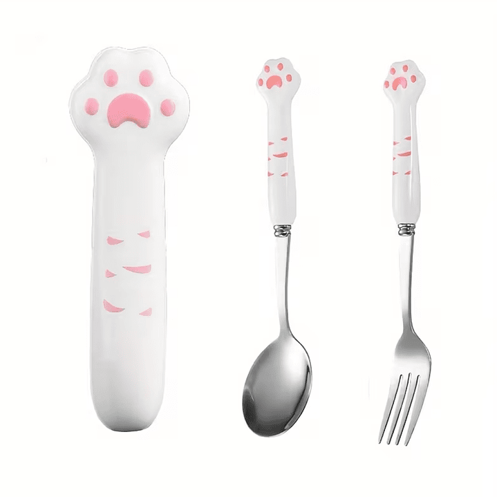Set de Cubiertos Patita de Gato 3