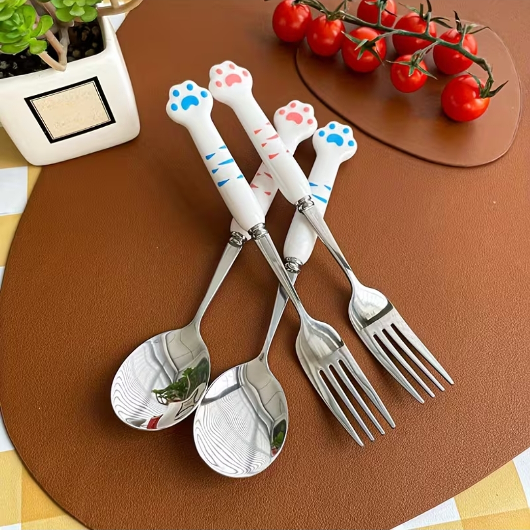 Set de Cubiertos Patita de Gato 10