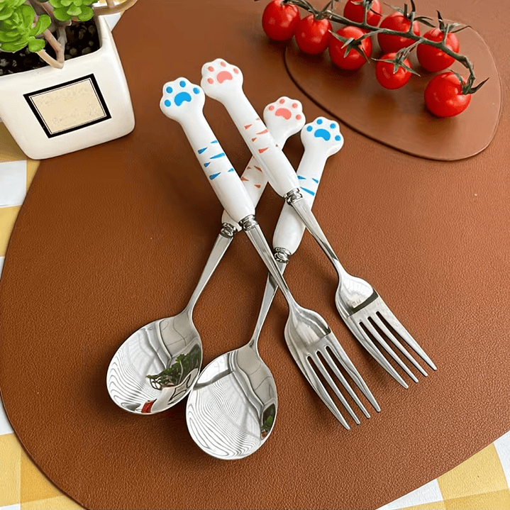 Set de Cubiertos Patita de Gato 10